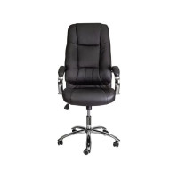 Поворотное кресло AKS Home KING A, натуральная кожа, черный 64406