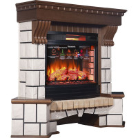 Каминокомплект InterFlame Экстер УГЛОВОЙ Панорамик 25 Led F/X Panoramic25 темный дуб