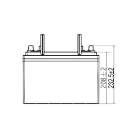 Тяговый аккумулятор для лодочного электромотора карбоновый WBR (Carbon) MBC12-90-2 12В 90 Ач УТ-00000445