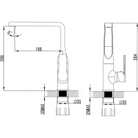 Смеситель для кухни Azario FARO 00077443