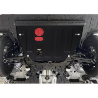 Защита картера и КПП + комплект крепежа АвтоБроня сталь GAC GS5 2018-, 1.5, АКПП, FWD. 111.03401.1