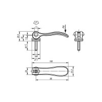 Эксцентриковая рукоятка KIPP K0005.2501108X30