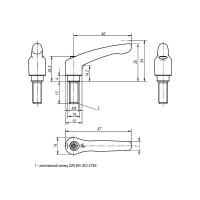 Зажимной рычаг KIPP K0122.1051X15