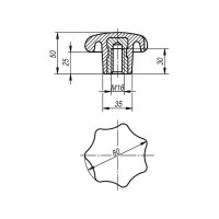 Рукоятка звездообразная KIPP K0152.28016