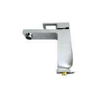 Смеситель для умывальника/раковины OUTE цвет хром, материал латунь, высота 165 мм, крепление на гайке, керамический картридж 35 мм T10801