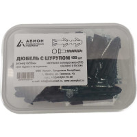 Дюбель с шурупом сверхпрочный Авион 8x50 100 шт ДШ 80100