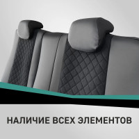 Чехлы на сиденья DEFLY Toyota Corolla Fielder (E120), 2000-2006, спинка-столик, экокожа черная Ty3-2K