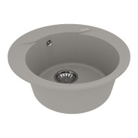 Кухонная мойка из кварцгранита Lemark SULA 550 цвет: грей комплектация: крепеж, сливная арматура с переливом в комплекте арт. 9910003