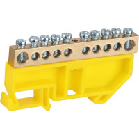 Шина ЭРА NO-22495 PE земля на DINизоляторе ШНИ8x1210Д желтый Б0062912