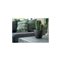 Кашпо Prosperplast DARE200E S433 Areco Beton Effect d 20 см, h 17 см, 3 л, антрацит 072390