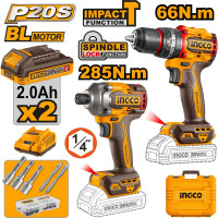 Набор аккумуляторного инструмента INGCO 20В 2 шт INDUSTRIAL CKLI20277