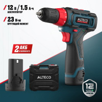 Аккумуляторная дрель шуруповёрт ALTECO CD 12-23 X2 78072