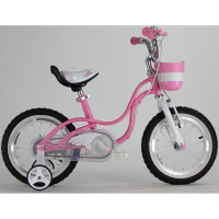 Велосипед Royal Baby Little Swan 18" с багажником, стальная рама RB18-18 Розовый