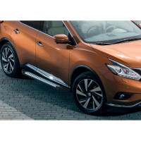 Алюминиевые пороги Bmw-Style круги Rival для Nissan Murano III 2016, 2 шт., D180AL.4108.3