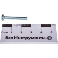 Полукруглый винт Стройбат DIN 7985 М4x25 белый цинк 12 шт 306500