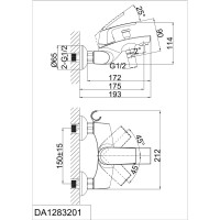 Смеситель для ванны D&K DA1283201