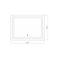 Зеркало Azario Ливия 800x600 сенсорное выключение ФР-00000942 00059637