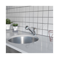 Смеситель для кухни Paini Creta с выдвижной лейкой и поворотным изливом хром 42CR568LMKM