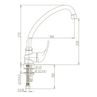 Смеситель для кухни Paini Jolly с поворотным изливом хром 69CR592ZLMKM