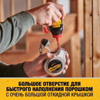 Разметочный шнур DEWALT 6:1 + красный меловой порошок DWHT47408-0