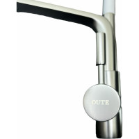 Смеситель для кухни OUTE с гибким изливом и дополнительным выводом под фильтр, титан T61303BY