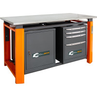 Двухтумбовый верстак Toollbox с регулируемой столешницей серии TBP1500 (TB0-TB4)