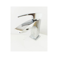 Смеситель для раковины OUTE однорычажный, цвет хром, высота 176 мм, монолитный излив, каскадная подача воды, латунь T1001-1