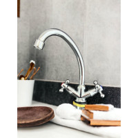 Смеситель для кухни Rainsberg двуручковый, крепление на гайке R50213F