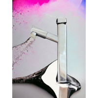 Смеситель для накладной раковины / для кухни OUTE с выдвигающейся лейкой, хром, высота 270 мм T60633B-1