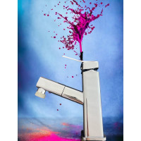 Смеситель для раковины / для кухни OUTE с выдвигающейся лейкой, хром, высота 170 мм T60633B