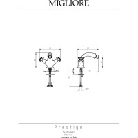 Смеситель для биде Migliore PRESTIGE хром 27255