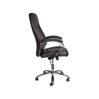 Поворотное кресло AKS Home KING A, натуральная кожа, черный 64406