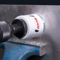 Набор коронок Bi-Metall HSSE-Co8 (6 шт; 22-64 мм; 2 адаптера) RUKO 126305