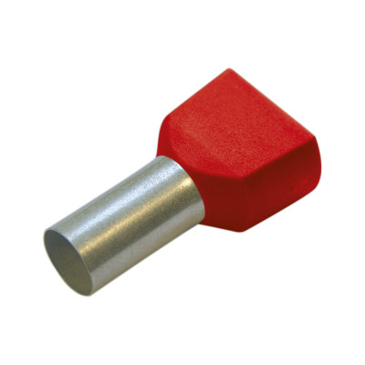 Конечная гильза HAUPA для двух проводов, 10/14 цвет красный упаковка 100 шт. 270798