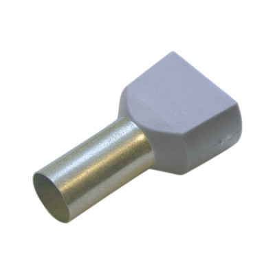 Конечная гильза HAUPA для двух проводов, 4,0/12 цвет серый упаковка 100 шт. 270796