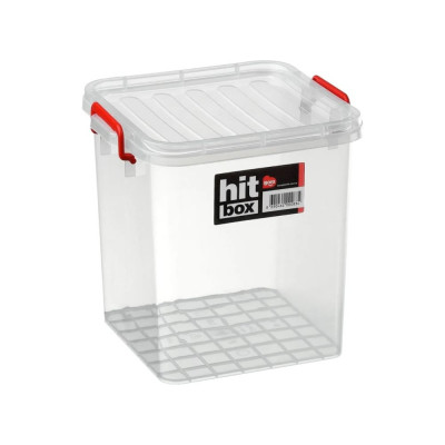 Контейнер BORA прямоугольный 11 л с крышкой на зажимах ПЛАСТИК ПЛ-BO283