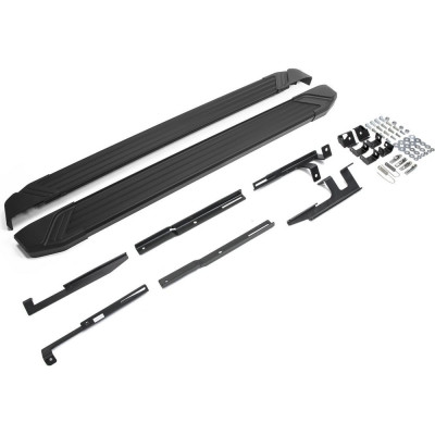 Пороги на автомобиль Rival Black для Mazda CX-5 I 2011-2017 г.в., 173 см, 2 шт., алюминий F173ALB.3801.3