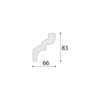 Карниз потолочный NOMASTYL (2000х66х83 мм) NMC C