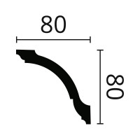 Карниз потолочный NOMASTYL (2000х80х80 мм) NMC GO
