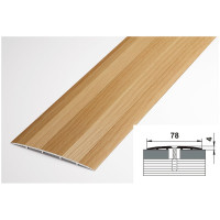 Порог прямой алюминиевый (78 мм; 0.9 м; декоративный; бук натуральный) Лука 00000002141