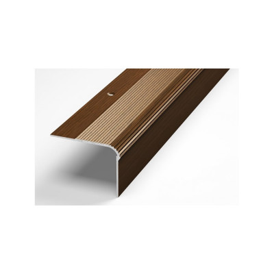 Порог угловой алюминиевый (54х41.8 мм; 0.9 м; декоративный; дуб темный) Лука 00000002528