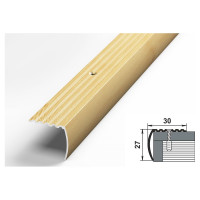 Порог угловой алюминиевый (30х27 мм; 0.9 м; декоративный; сосна) Лука 00000001450