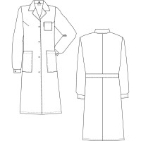 Женский халат СОЮЗСПЕЦОДЕЖДА черный, р. 48-50, рост 170-176 2200000094223