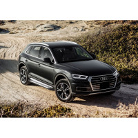 Пороги на автомобиль Rival Bmw-Style круг для Audi Q5 II 2017-н.в., 193 см, 2 шт., алюминий D193AL.0302.2