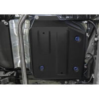 Защита топливного бака Rival для Mitsubishi ASX FWD 2010-2019-2020-н.в./Eclipse Cross FWD 2018-2021 г.в./Outlander III FWD 2012-2018-2018-н.в., сталь 1.8 мм, с крепежом 111.4053.1