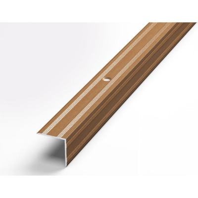 Порог угловой алюминиевый декоративный (20х20 мм, 1,8 м, Бук) ЛУКА 00000001512