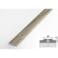 Порог прямой алюминиевый декоративный (25 мм, 1,35 м, Дуб английский) ЛУКА УТ000025980
