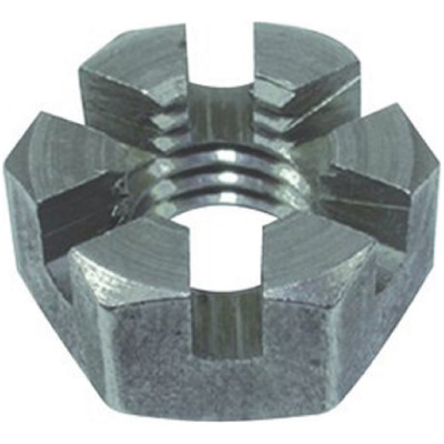 Корончатая гайка ЦКИ DIN 937, М20, низкая, 17H, Ц, SW 30, уп. 10 шт. 64032