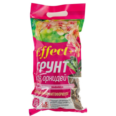 Грунт для орхидей Effect+ Start 10-30 мм, 2.5 л + гумус в подарок 4602009604447