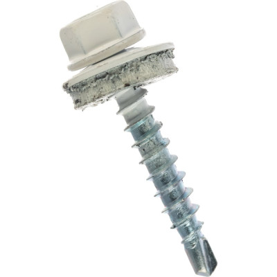 Кровельный саморез Госкреп 4,8х28 RAL 9003 белый, 70 шт., пл.конт 280 мл 1-0036346